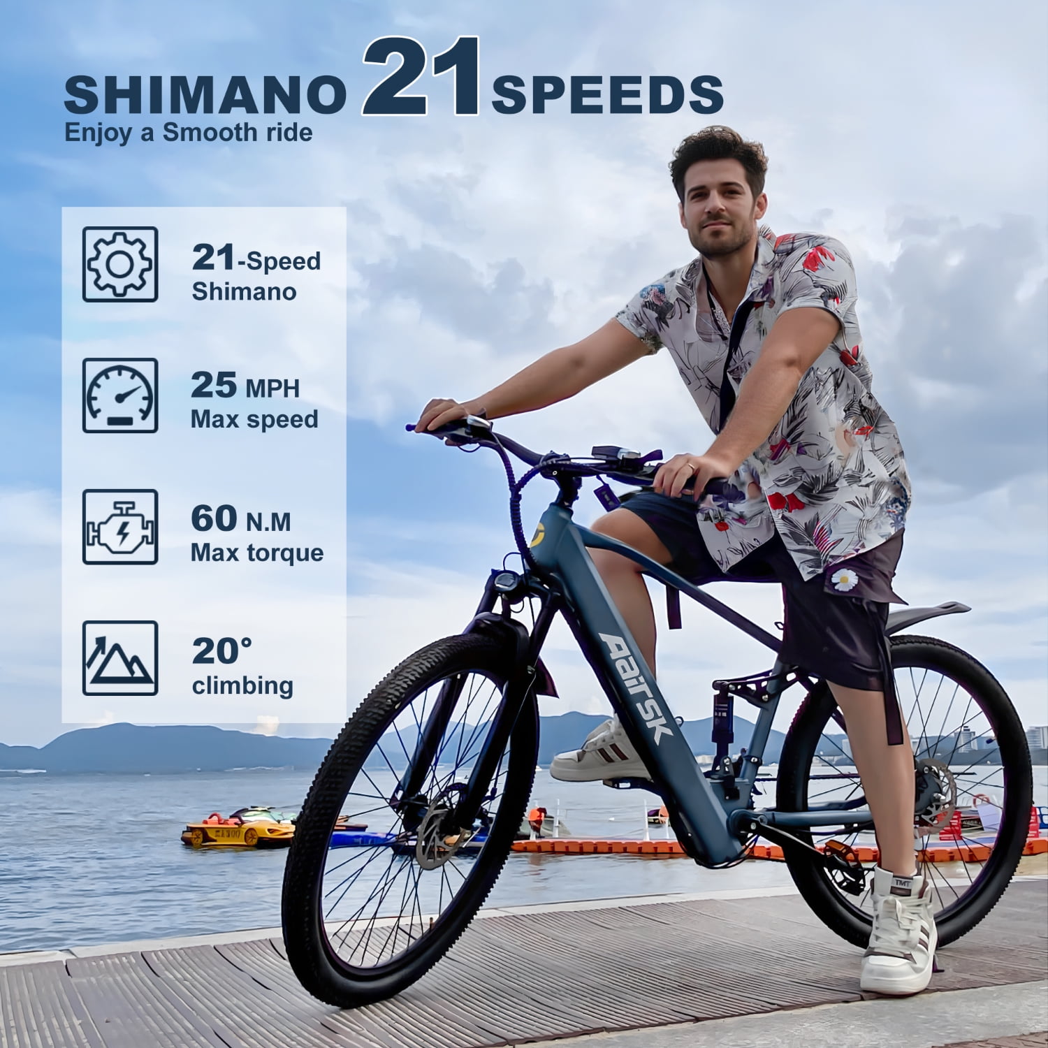26"Electric Mountain Bike for Adults, 400W 25MPH 40 Miles , 36V 13AH ,City Commuting E-bike
