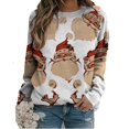 thumbnail image 5 of Fall Sweaters for Women Dressy Women's Fashionable And Casual Halloween Letter Print Round Neck Long Sleeved Top Sweatshirt White XL, 5 of 6
