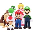 thumbnail image 1 of 6 pcs/Set Mario Figures Toy - Mario & Luigi Figurines – Yoshi & Mario Bros Action Figures, 1 of 6