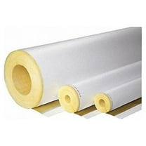 Johns Manville Pipe Insulation, 3 ft. L, Fiberglass, 1/2 in Wall 693668