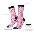 thumbnail image 2 of Yiaed Cute Watermelon Flamingo Print Great elasticity Crew Socks Sports socks for Men and Women, 2 of 5