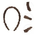 thumbnail image 3 of Unique Bargains 1 Pc Fashion Wrinkle Headbands for Women Coffee Color, 3 of 6