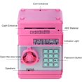 thumbnail image 4 of Alcancías electrónicas, caja de ahorro de dinero de papel con desplazamiento automático, cajero automático, contraseña, regalo de juguete perfecto para niños y niñas (rosa), 4 of 6