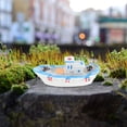 thumbnail image 4 of FUEENIRVA 1Pcs Mini Fishing Boat Decor Mediterranean Style Resin Sailboat Model For Home And Office Decor, 4 of 8