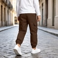 thumbnail image 6 of LIBRCLO Kids Cargo Sweatpants for Boys Casual Sports Pants Drawstring Elastic Bottom Sweatpants with Pockets Size 14 Years, 6 of 7