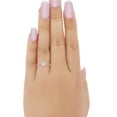 thumbnail image 3 of Petite Dainty Round Wedding Ring Rose Tone CZ 925 Sterling Silver Size 10, 3 of 3