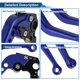 thumbnail image 4 of Palancas de freno y embrague cortas para Ducati Hypermotard 796 2010-2012, ajustables en 6 posiciones, palanca de freno de manillar de motocicleta de aleación de aluminio, azul sólido, 1 par, 4 of 6