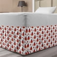 thumbnail image 1 of Ladybug Bed Skirt, Flat Design Insects Ladybug in Repeating Composition Print, Elastic Bedskirt Dust Ruffle Wrap Around for Bedding Decor, 4 Sizes, Vermilion Orange, by Ambesonne, 1 of 2