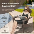 thumbnail image 4 of Aimee Lii Patio HDPE Adirondack Chair with Retractable Ottoman, Outdoor Patio Furniture for Balcony Porch Backyard, Sturdy -Brown, 4 of 10