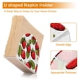 thumbnail image 4 of Strawberry with Leaves Acrylic Napkin Holder Clear Paper Tissue Dispenser Kitchen Dining Room Bathroom Party Hotel, 4 of 8