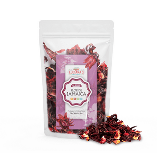 Ole Rico Dried Hibiscus Flowers 4 oz, Great For Hibiscus Tea, Jamaica Tea -  100% Natural Hibiscus Flowers, Cut and Sifted - Packaged In Resealable Bag  4 Ounce (Pack of 1)