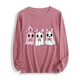 thumbnail image 2 of Miqool Halloween Shirts for Women Casual Long Sleeve Tops Cute Ghost Graphic Tee Halloween Loose Fit T Shirts, 2 of 7