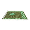 thumbnail image 2 of Ahgly Company Machine Washable Indoor Round Abstract Turquoise Blue Modern Area Rugs, 6' Round, 2 of 4