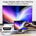 thumbnail image 5 of Concentrador Usb C Para Estación De Acoplamiento Ipad Pro Foloda Soporte Plegable Giratorio Para Tableta Tipo C 8 En 1 Con Puerto De Datos Hdmi 4K Usb C 3.0 2*Usb A 3.0 Carga Pd De 100 W Auxiliar De 3, 5 of 5