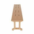 thumbnail image 3 of WestinTrends Malibu 6 Piece Adirondack Patio Dining Set with Bench, All Weather Poly Lumber Outdoor Table and Chairs, 71" Trestle Dining Table, 4 Adirondack Chair with Dining Bench, Teak, 3 of 9