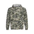 thumbnail image 2 of Men's Camo Print Pullover Hoodie,Drawstring Hooded Long Sleeve Casual Sweatshirt,Loose Streetwear Top with Pockets Dark Gray L, 2 of 6