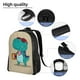 thumbnail image 5 of Disketp Cool Dino Playing Skateboard Mochila Unisex de Apertura Lateral Completa, Mochila para Laptop para Escuela, Trabajo y Viajes, 5 of 8
