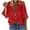 Red tops for women, variant on Wycnly Womens Blouses and Tops Dressy Loose Lightweight Half Zip Cold Shoulder Shirts 2024 Summer V-Neck Elbow-Length Solid Casual Blouses Black l