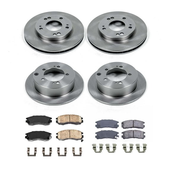 Ultimate Brakes Front and Rear Semi-Metallic Brake Pad and Rotor Kit with Hardware WM81013