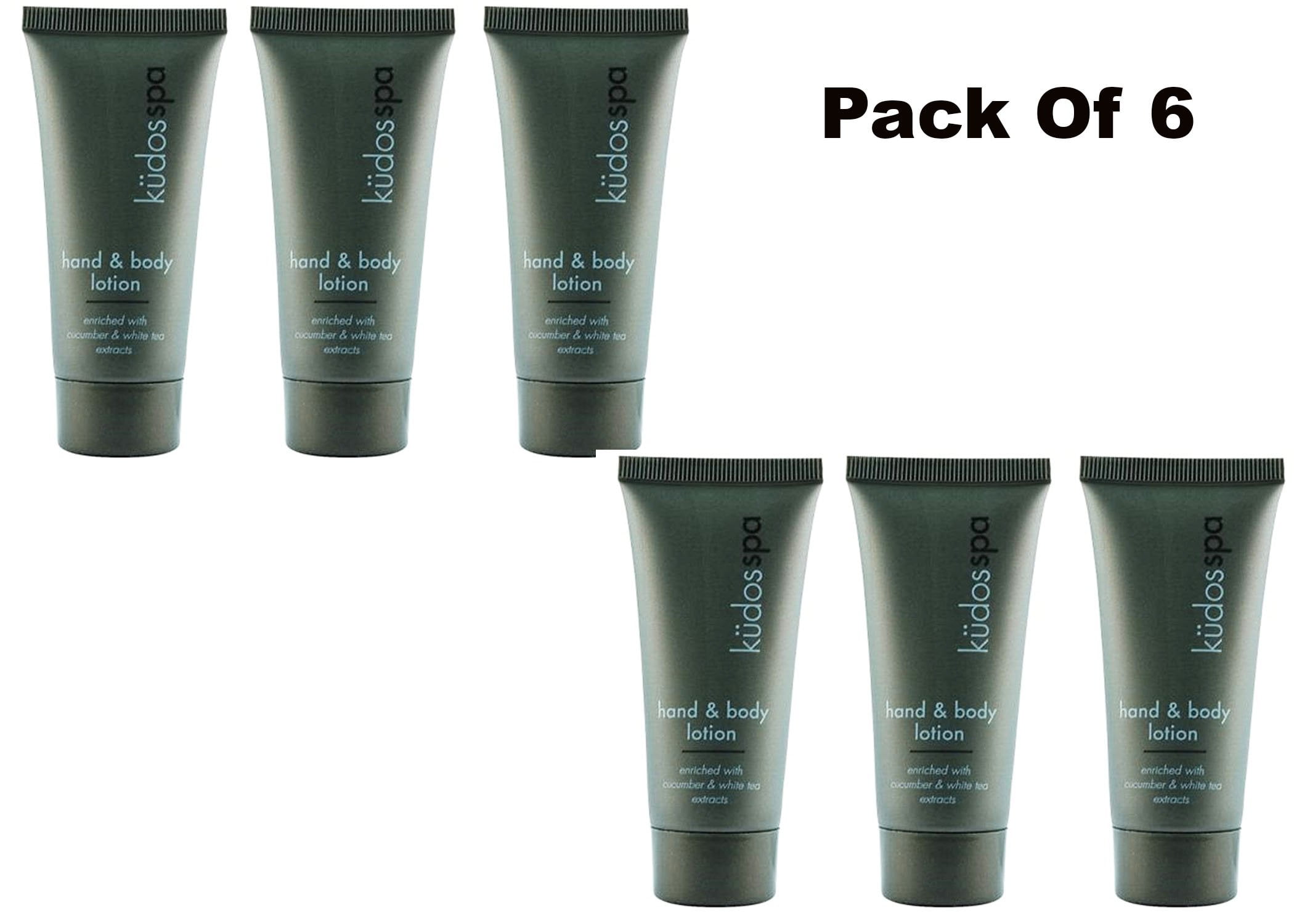 Kudos Spa Hand and Body Lotion, Cucumber and White Tea Pack of 6