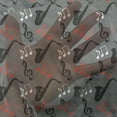 thumbnail image 3 of Jazz Music Tulle Curtains with Rod Pocket, Music Notes Treble Clef Saxophone Pattern Abstract Design Blues Performance, Sheer Drape for Wedding Party 2 Panels, 7 Sizes, Grey Black Red, by Ambesonne, 3 of 3
