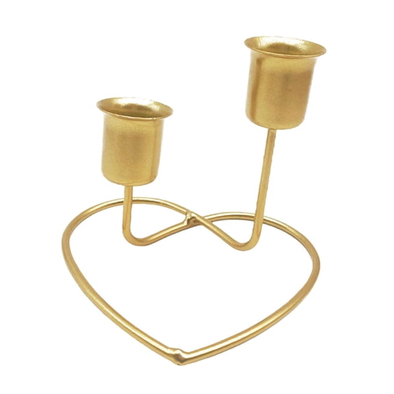 Fzaqwen Candle Holder Candelabra Home Decor Christmas Candlestick Candles Stand for Fireplace Living Room Valentine's Day Anniversary Gold