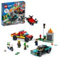 thumbnail image 1 of LEGO City Fire Rescue & Police Chase 60319 Toy Building Kit (295 Pieces), 1 of 6
