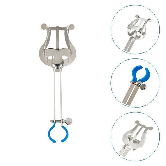 Sparsain Practical Trumpet Music Stand, Portable Musical Instrument Sheet Music Holder (Silver)