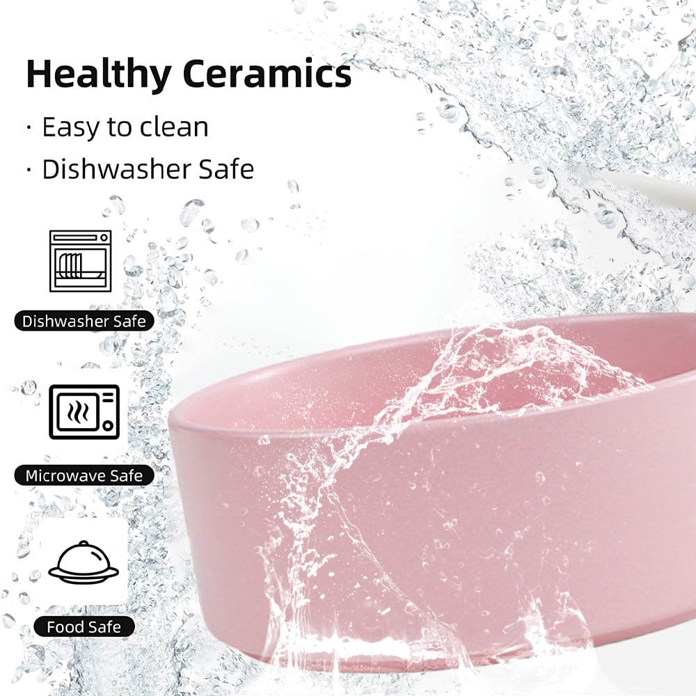 Ceramic Pet Bowl for Cats and Small Dogs,Non Slip Ceramic Cat Dish for Food and Water