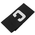 thumbnail image 1 of Football Soccer Captain Armband Adjustable Soccer Rugby Basketball Player Bands (Black), 1 of 2