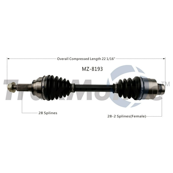 CV Axle Shaft Fits select: 2012-2013 MAZDA 3