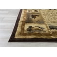 thumbnail image 4 of Lodge, Cabin Hunting Accent Area Rug - Modern Geometric Design Cabin Area Rug - Abstract, Multicolor Design- Hunting Dogs/Duck/Magnifier, 4 of 6