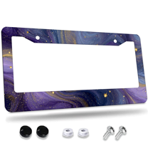 1 Pcs Abstract Fluid Art License Plate Frame, License Plate Cover for Car Decorative Parts, Aluminum License Plate Bracket Holder Rust-Proof Weather-Proof for US Standard Car