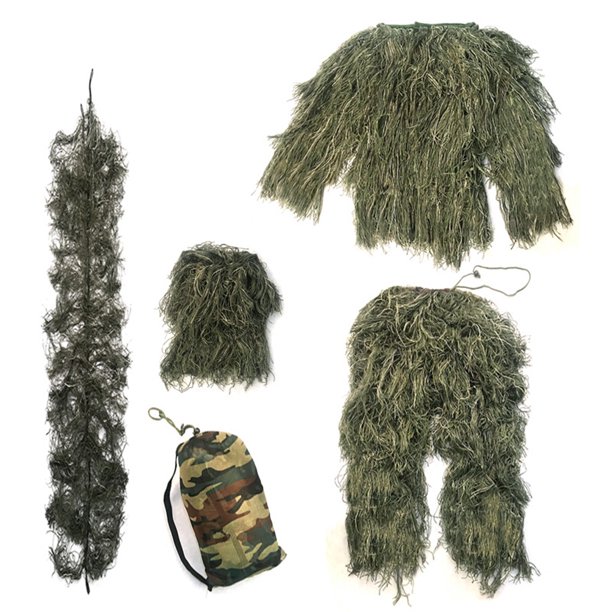 Paintball Ghillie Suit Camuflage 5pcs/Set S Hunt Relling Parts