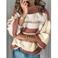 thumbnail image 1 of Pull en Tricot à Col Roulé Rouge pour Femmes, 1 of 3