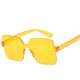 thumbnail image 1 of Gafas de sol de una sola pieza de color caramelo color combinado Gafas de sol cuadradas sin marco de tendencia europea y americana, 1 of 6