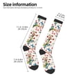 thumbnail image 5 of Easygdp Watercolor Floral With Butterflies Soccer Socks Sport Knee High Socks Calf Compression Athletic Socks for Men and Women, 5 of 9