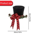 thumbnail image 3 of Jierger Clearance Christmas Tree Topper Hat Retractable Xmas Tree Topper Foldable Classic Plaid Top Hat with Bow for Christmas Tree Decor Desktop Ornaments Winter Holiday Home Decoration, 3 of 8
