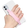 thumbnail image 1 of IBAOLEA Universal Silicone Phone Finger Grip, Cell Phone Grip Holder with Stretching Loops, for Phone Kickstand on iPhone case. Sinji Loop Stand Pink Pink, 1 of 7