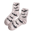 thumbnail image 2 of DHFJKG Novelty Fun Fuzzy Socks For Women Halloween Spooky Cute Printed Fluffy Crew Socks For Gifts, 2 of 2