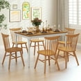 thumbnail image 3 of Barara King Kitchen Table,Dinner Table,Extendable Dining Table with Rubber Wood Legs for 4-8 People-White, 3 of 10