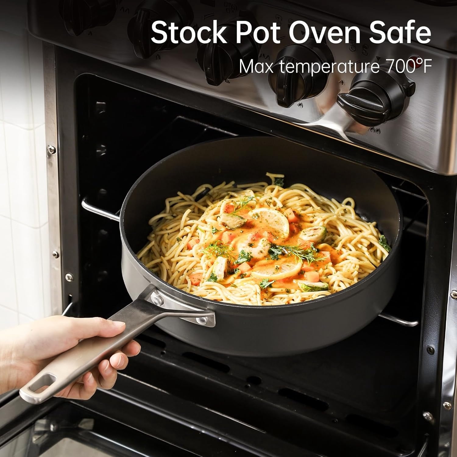 11 Inch Nonstick Frying Pan with Lid，Titanium and Ceramic Nonstick skillet, Non-Toxic, Stay-Cool Handle, Scratch-resistant, Induction Skillet With Lid for Induction, Ceramic