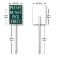 thumbnail image 7 of Yjiankangz Please Do Not Pick Fruit Yard Sign with Stake Outdoor Aluminum Sign Outdoor Yard Decorations Patio Outdoor Decor 8x12 inches, 7 of 7