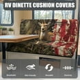 thumbnail image 4 of XYZCANDO Deer RV Dinette Cushion Covers Hunting Tree Camper Decor Stretchable Furniture Covers Comfortable 2 Seat Couch Cover Universal 1 Backrest Cover and 1 Bench Cover Green, 4 of 7