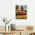thumbnail image 3 of Nawypu Vintage Old Red Truck Car Wall Art in Field Wall Decor Painting Pictures Print On Canvas The Farm Picture for Farmhouse Home Modern Decoration Car Wall Decor Ready to Hang, 3 of 5