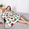 thumbnail image 5 of Oversized Wearable Blanket Hoodie,Football Helmets and Balls Pattern Sherpa Blanket Hoodie with Super Pockets,Super Warm Fuzzy Pullover for Women & Men, 5 of 6