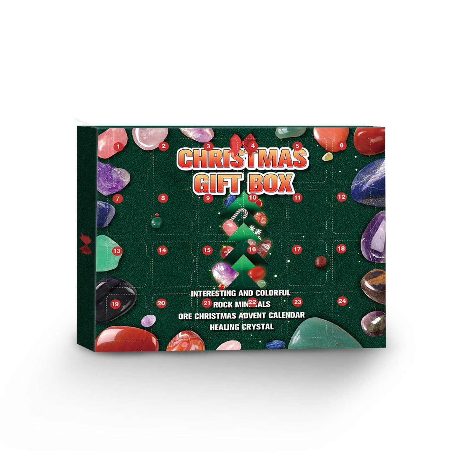 Buy Rock Mineral Christmas Advent Calendar 2022,Healing Crystal Advent