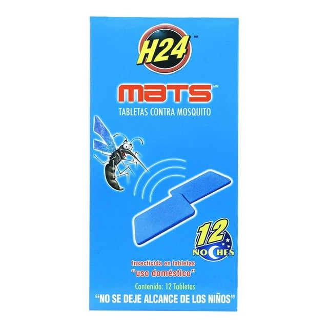 Tabletas Mats contra mosquitos 12 pzas