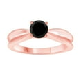 thumbnail image 2 of Black Diamond Solitaire 1/2 Carat 10K White, Yellow & Rose Gold Ring, 2 of 2