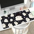 thumbnail image 5 of Kugisaki Cute Ghost Mouse Pad Large Desk Mat Non-Slip Rubber Base Stitched Edge Large Extended Desk Protector for Home Office,23.6"x11.8", 5 of 7